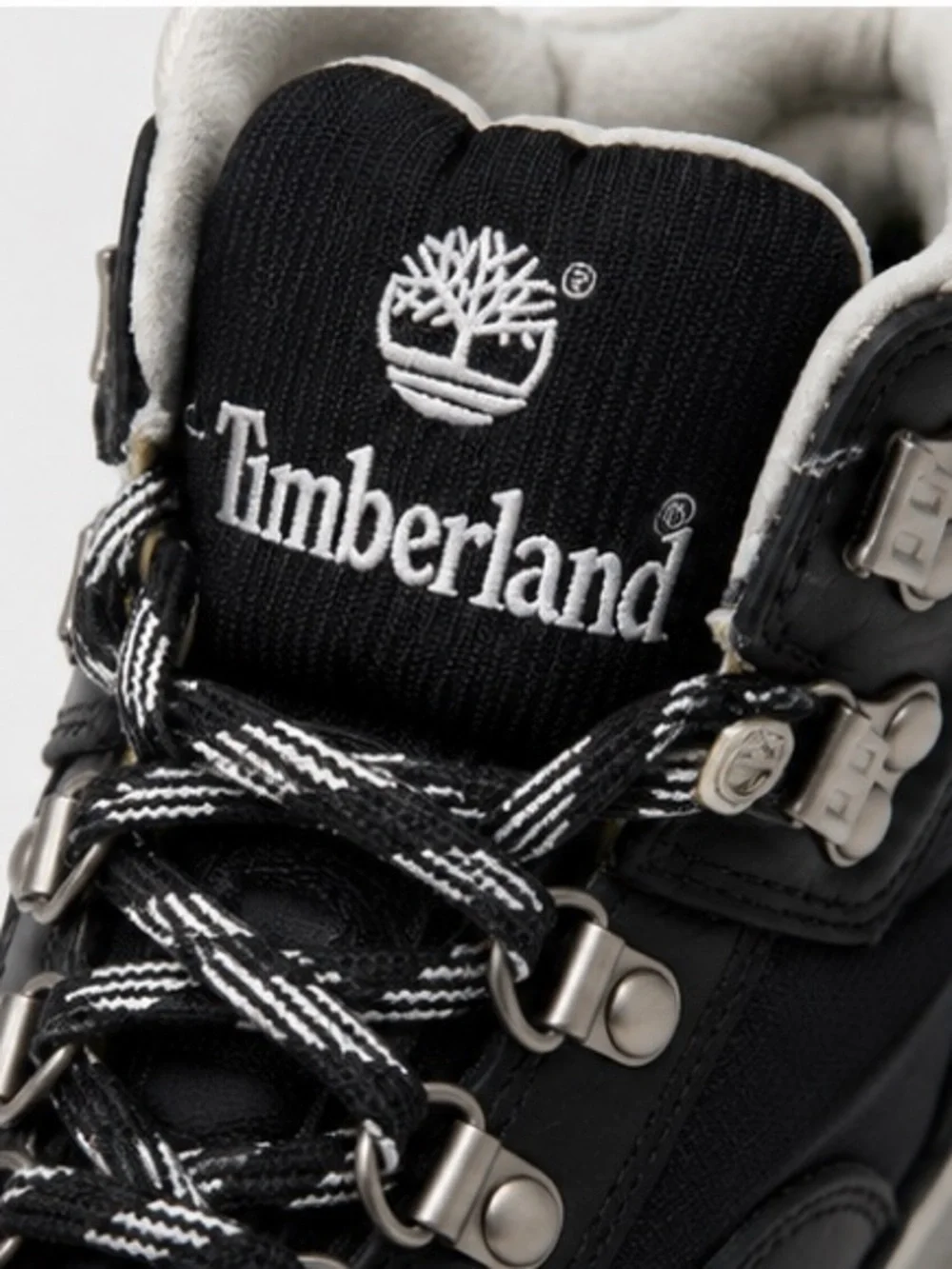 Timberland Women Black and White Lace-Up Boot